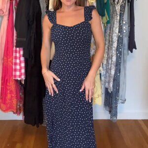 The Loft polka dot mid-length dress
